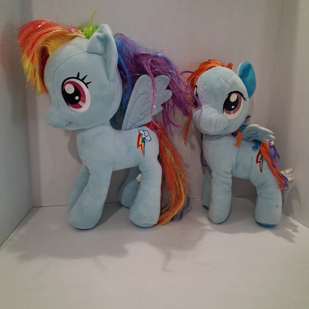 Hasbro My Little Pony Plush Blue Rainbow Dash Stuffed Animal Toy Lot